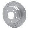 631-31015L Drilled/Slotted Brake Rotor [Silver], 1982-1989 BMW, Position: Rear Left - image 2