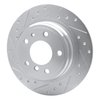631-31024L Drilled/Slotted Brake Rotor [Silver], 1989-1995 BMW, Position: Rear Left - image 2