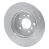 631-31024L Drilled/Slotted Brake Rotor [Silver], 1989-1995 BMW, Position: Rear Left - image 4