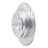631-31024R Drilled/Slotted Brake Rotor [Silver], 1989-1995 BMW, Position: Rear Right - image 2