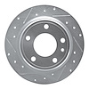 631-31026L Drilled/Slotted Brake Rotor [Silver], 1988-1991 BMW, Position: Rear Left - image 1