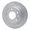 631-31026L Drilled/Slotted Brake Rotor [Silver], 1988-1991 BMW, Position: Rear Left - image 2