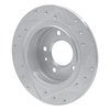 631-31026L Drilled/Slotted Brake Rotor [Silver], 1988-1991 BMW, Position: Rear Left - image 4