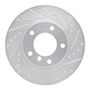 631-31027R Drilled/Slotted Brake Rotor [Silver], 1991-2006 BMW, Position: Front Right - image 1