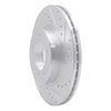 631-31027R Drilled/Slotted Brake Rotor [Silver], 1991-2006 BMW, Position: Front Right - image 2