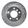 631-31028L Drilled/Slotted Brake Rotor [Silver], 1991-1999 BMW, Position: Rear Left - image 1
