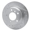 631-31028L Drilled/Slotted Brake Rotor [Silver], 1991-1999 BMW, Position: Rear Left - image 2