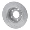 631-31028L Drilled/Slotted Brake Rotor [Silver], 1991-1999 BMW, Position: Rear Left - image 4