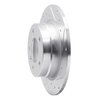 631-31028R Drilled/Slotted Brake Rotor [Silver], 1991-1999 BMW, Position: Rear Right - image 2