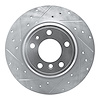 631-31030L Drilled/Slotted Brake Rotor [Silver], 1991-2001 BMW, Position: Rear Left - image 1