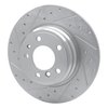 631-31030L Drilled/Slotted Brake Rotor [Silver], 1991-2001 BMW, Position: Rear Left - image 2