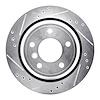 631-31044L Drilled/Slotted Brake Rotor [Silver], 1996-2003 BMW, Position: Rear Left - image 1
