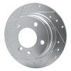 631-31045L Drilled/Slotted Brake Rotor [Silver], 1996-2002 BMW, Position: Rear Left - image 2