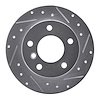 631-31045R Drilled/Slotted Brake Rotor [Silver], 1996-2002 BMW, Position: Rear Right - image 1