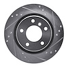631-31047R Drilled/Slotted Brake Rotor [Silver], 1999-2006 BMW, Position: Rear Right - image 1