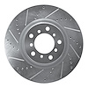 631-31055D Drilled/Slotted Brake Rotor [Silver], 2001-2006 BMW, Position: Right Front - image 1