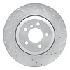 631-31064R Drilled/Slotted Brake Rotor [Silver], 2004-2010 BMW, Position: Rear Right - image 1