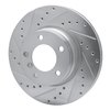631-31065L Drilled/Slotted Brake Rotor [Silver], 2004-2010 BMW, Position: Front Left - image 2