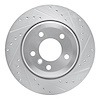 631-31066R Drilled/Slotted Brake Rotor [Silver], 2004-2010 BMW, Position: Rear Right - image 1