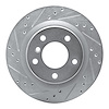 631-31068L Drilled/Slotted Brake Rotor [Silver], 2006-2013 BMW, Position: Rear Left - image 1
