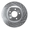 631-31070R Drilled/Slotted Brake Rotor [Silver], 2006-2015 BMW, Position: Rear Right - image 1