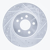 631-31103R Drilled/Slotted Brake Rotor [Silver], 2011-2016 BMW, Position: Front Right - image 1