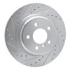 631-31104L Drilled/Slotted Brake Rotor [Silver], 2011-2016 BMW, Position: Rear Left - image 2