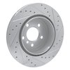 631-31104L Drilled/Slotted Brake Rotor [Silver], 2011-2016 BMW, Position: Rear Left - image 4