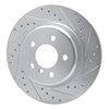 631-31104R Drilled/Slotted Brake Rotor [Silver], 2011-2016 BMW, Position: Rear Right - image 2