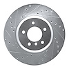 631-31105L Drilled/Slotted Brake Rotor [Silver], Fits Select BMW, Position: Front Left - image 1