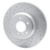 631-31105L Drilled/Slotted Brake Rotor [Silver], Fits Select BMW, Position: Front Left - image 2