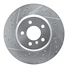 631-31106L Drilled/Slotted Brake Rotor [Silver], 2010-2019 BMW, Position: Rear Left