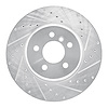 631-31106R Drilled/Slotted Brake Rotor [Silver], 2010-2019 BMW, Position: Rear Right - image 1