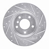 631-31107R Drilled/Slotted Brake Rotor [Silver], Fits Select BMW, Position: Rear Right - image 1