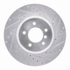 631-31107R Drilled/Slotted Brake Rotor [Silver], Fits Select BMW, Position: Rear Right - image 4