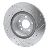 631-31113L Drilled/Slotted Brake Rotor [Silver], 2012-2020 BMW, Position: Rear Left - image 4