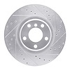 631-31113R Drilled/Slotted Brake Rotor [Silver], 2012-2020 BMW, Position: Rear Right - image 1