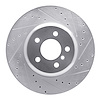 631-31114R Drilled/Slotted Brake Rotor [Silver], 2013-2021 BMW, Position: Rear Right - image 1