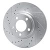 631-31121L Drilled/Slotted Brake Rotor [Silver], 2012-2018 BMW, Position: Front Left - image 2