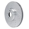 631-31132D Drilled/Slotted Brake Rotor [Silver], Fits Select BMW, Position: Left Front - image 2