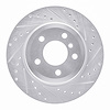 631-31143R Drilled/Slotted Brake Rotor [Silver], 2007-2019 BMW, Position: Rear Right - image 1