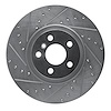 631-31157L Drilled/Slotted Brake Rotor [Silver], Fits Select Multiple Makes/Models, Position: Front Left - image 1