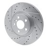 631-31157L Drilled/Slotted Brake Rotor [Silver], Fits Select Multiple Makes/Models, Position: Front Left - image 2