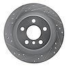 631-31158L Drilled/Slotted Brake Rotor [Silver], Fits Select Multiple Makes/Models, Position: Rear Left - image 1