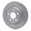631-31158L Drilled/Slotted Brake Rotor [Silver], Fits Select Multiple Makes/Models, Position: Rear Left - image 2