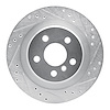 631-31158R Drilled/Slotted Brake Rotor [Silver], Fits Select Multiple Makes/Models, Position: Rear Right - image 1