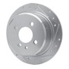 631-31161R Drilled/Slotted Brake Rotor [Silver], 1988-1990 BMW, Position: Rear Right - image 2