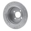 631-31161R Drilled/Slotted Brake Rotor [Silver], 1988-1990 BMW, Position: Rear Right - image 4