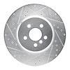 631-31168L Drilled/Slotted Brake Rotor [Silver], Fits Select BMW, Position: Front Left - image 1