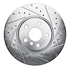 631-31171R Drilled/Slotted Brake Rotor [Silver], Fits Select Multiple Makes/Models, Position: Front Right - image 1